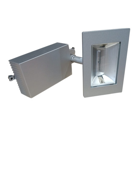 Iguzzini 4815 parallèle gris 213x142 150w hit electron avec adaptateur de piste